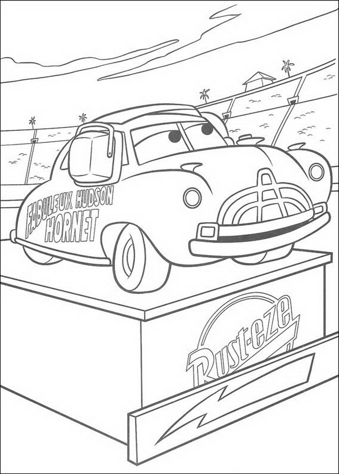 Plansa de colorat cu Cars pixar 97 231